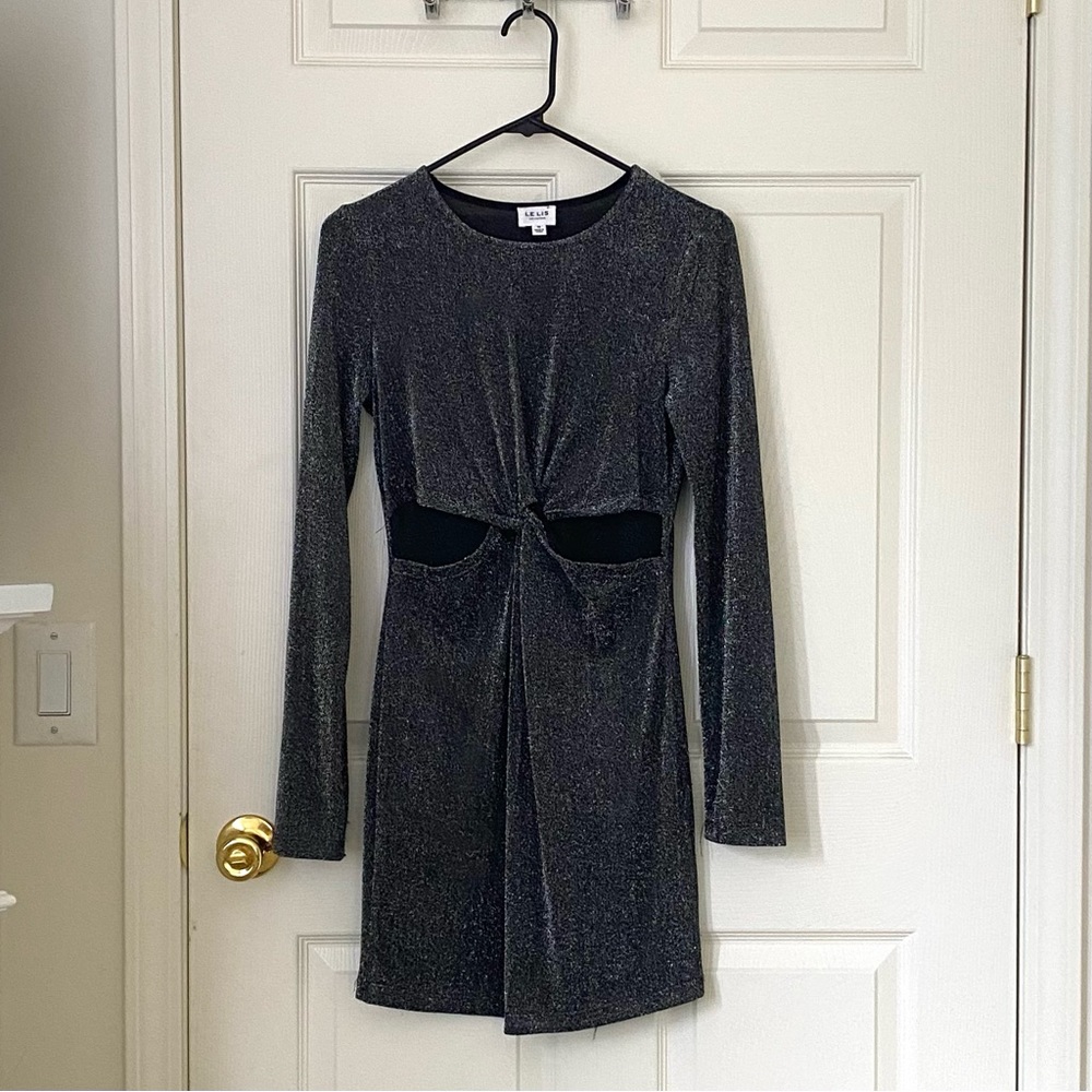 Sparkly Cut-Out Mini Dress